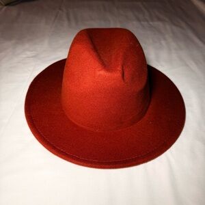Orange Fedora Hat – Unisex – One Size